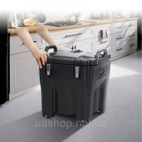 Vevor 312540 Ізольований контейнер для гарячих і холодних напоїв, ополоник для супу, 8 галонів, з підставкою, чорний Vevor 312540 Ізольований контейнер для гарячих і холодних напоїв, ополоник для супу, 8 галонів, з підставкою, чорний