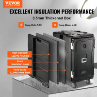 Vevor 312539 Ізольований контейнер для харчових контейнерів, фронтальне завантаження, кейтерингова коробка з колесами, 103 л, Vevor 312539 Ізольований контейнер для харчових контейнерів, фронтальне завантаження, кейтерингова коробка з колесами, 103 л,