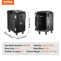 Vevor 312539 Ізольований контейнер для харчових контейнерів, фронтальне завантаження, кейтерингова коробка з колесами, 103 л, Vevor 312539 Ізольований контейнер для харчових контейнерів, фронтальне завантаження, кейтерингова коробка з колесами, 103 л,