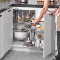 Vevor 312578 Кухонний органайзер з 2-рівневими висувними глухими кутами 4 полиці Vevor 312578 Кухонний органайзер з 2-рівневими висувними глухими кутами 4 полиці