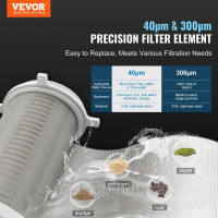 Vevor 312073 Фільтр Spin Down, 40 мікрон + 30 мікрон тонкої фільтрації, фільтр для опадів для колодязної води, 3/4 Vevor 312073 Фільтр Spin Down, 40 мікрон + 30 мікрон тонкої фільтрації, фільтр для опадів для колодязної води, 3/4