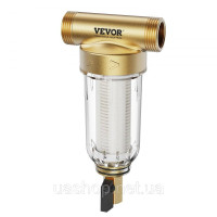 Vevor 312073 Фільтр Spin Down, 40 мікрон + 30 мікрон тонкої фільтрації, фільтр для опадів для колодязної води, 3/4 Vevor 312073 Фільтр Spin Down, 40 мікрон + 30 мікрон тонкої фільтрації, фільтр для опадів для колодязної води, 3/4