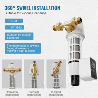Vevor 312077 Фільтр Spin-Down, 40-мікронний фільтр осаду для всього будинку для свердловинної води, 1 Vevor 312077 Фільтр Spin-Down, 40-мікронний фільтр осаду для всього будинку для свердловинної води, 1