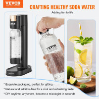 Vevor 312083 Апарат для газованої води, содовий набір, набір для закваски для сельтерської води з 2 ПЕТ-пляшками 1 л без вмісту Vevor 312083 Апарат для газованої води, содовий набір, набір для закваски для сельтерської води з 2 ПЕТ-пляшками 1 л без вмісту