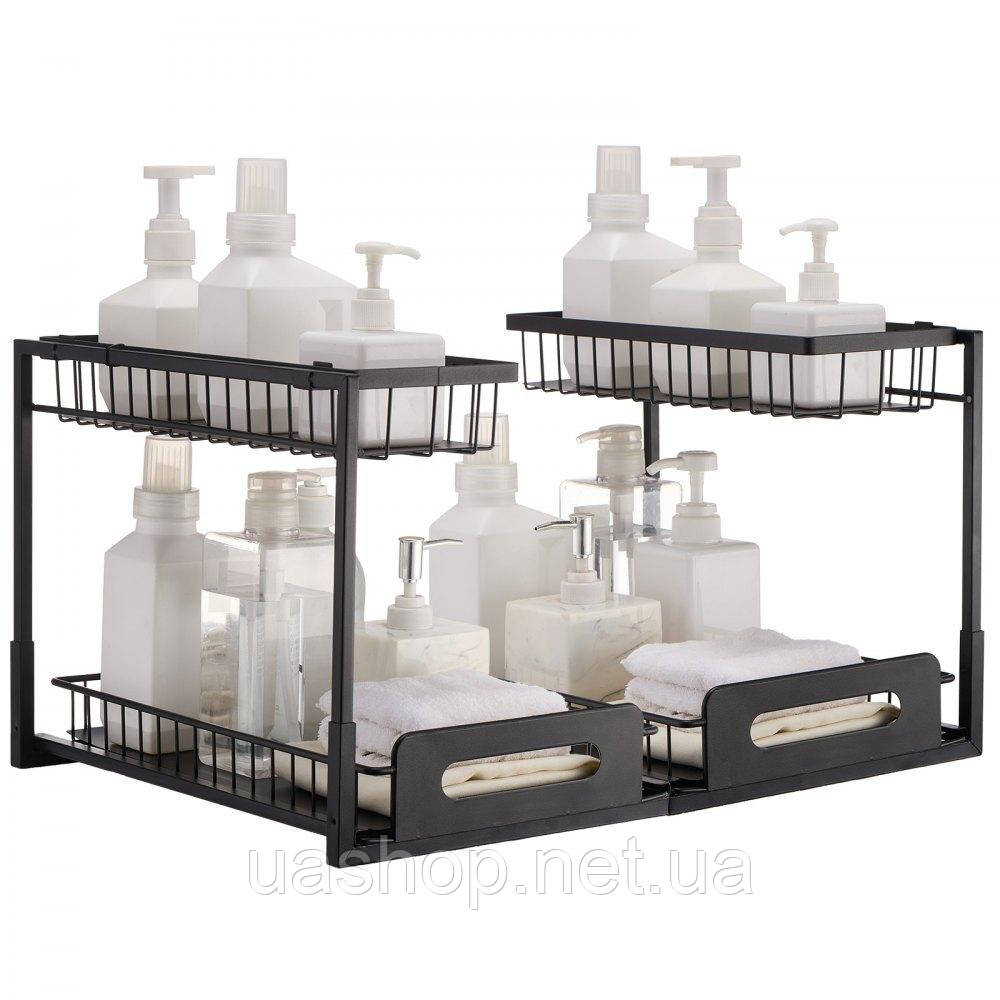 Vevor 312596 2 яруси висувні 2 x тумба під раковину 27x36x28 см