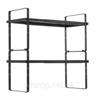 Vevor 312604 2-Tier Spice Rack Cabinet Organizer Countertop Shelf Storage Rack Black