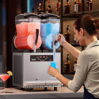 Vevor 312098 12Lx2 Комерційний льодогенератор Slush Ice Machine Margarita Smoothie Drink Maker