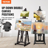 Vevor 312626 мольберт студія мольберт бук стоячий мольберт мольберт 90°-180°