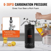 Vevor 312115 Mini Beer Barrel Beer Dispenser 4L Pressure Growler Black Household Camping Vevor 312115 Mini Beer Barrel Beer Dispenser 4L Pressure Growler Black Household Camping