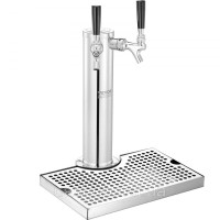 Vevor 312126 Набір Kegerator Tower, комплект для переобладнання пива з 2 кранами, дозатор пивної вежі з нержавіючої сталі з Vevor 312126 Набір Kegerator Tower, комплект для переобладнання пива з 2 кранами, дозатор пивної вежі з нержавіючої сталі з