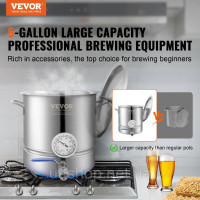 Vevor 312131 Система пивоваріння Brewing Kettle, домашня система пивоваріння, 18,93 л, казана для бродіння з нержавіючої сталі