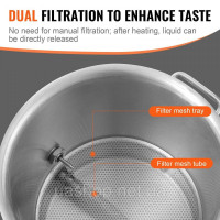 Vevor 312130 Система пивоваріння Brewing Kettle, домашня система пивоваріння, 60,57 л, термометр, бродильний горщик