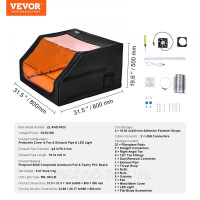Vevor 312673 Корпус лазерного гравера 800x800x500 мм Вогнетривкий захисний футляр Лазерний корпус