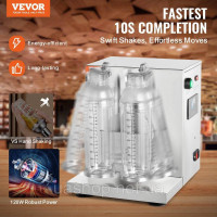 Vevor 312156 Машина для молочних коктейлів, комерційна шейкерна машина для чаю з молоком 120 Вт, машина для змішування молочних