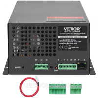 Vevor 312683 Блок живлення лазера CO2 Джерело живлення Лазерний гравер/різак 150 Вт Лазерна трубка