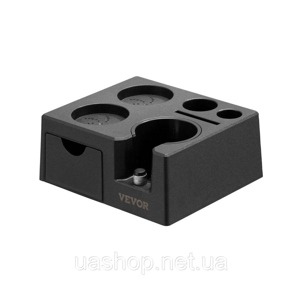 Vevor 312165 Espresso Tamping Station ABS 51-58 мм 7 в 1 Аксесуари для кави, чорний знімний