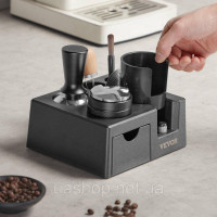 Vevor 312165 Espresso Tamping Station ABS 51-58 мм 7 в 1 Аксесуари для кави, чорний знімний Vevor 312165 Espresso Tamping Station ABS 51-58 мм 7 в 1 Аксесуари для кави, чорний знімний