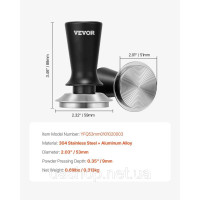 Vevor 312164 51 мм Espresso Tamper з нержавіючої сталі для кави з пружинним інструментом для кави