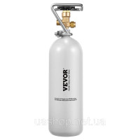 Vevor 312171 Балон CO2 Пляшка CO2 з легованої сталі 2 кг з клапаном DIN477 Балон CO2 з повітрям (порожня пляшка)