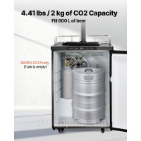Vevor 312171 Балон CO2 Пляшка CO2 з легованої сталі 2 кг з клапаном DIN477 Балон CO2 з повітрям (порожня пляшка)
