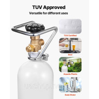Vevor 312171 Балон CO2 Пляшка CO2 з легованої сталі 2 кг з клапаном DIN477 Балон CO2 з повітрям (порожня пляшка)