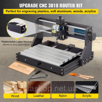 Vevor 312694 CNC 3018 Diy Гравірувальний верстат Pro 300 x 180 x 45 мм Гравірувальний верстат з 3 осями Міні лазерний Vevor 312694 CNC 3018 Diy Гравірувальний верстат Pro 300 x 180 x 45 мм Гравірувальний верстат з 3 осями Міні лазерний