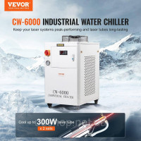 Vevor 312702 Промисловий водоохолоджувач, CW6000, система охолодження води з компресором потужністю 1500 Вт, ємність бака для води Vevor 312702 Промисловий водоохолоджувач, CW6000, система охолодження води з компресором потужністю 1500 Вт, ємність бака для води