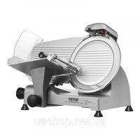 Vevor 312265 Комерційна м'ясорубка 340 Вт, Електрична харчова ломтерізка з лезом з вуглецевої сталі 25,4 см, регульованою товщиною Vevor 312265 Комерційна м'ясорубка 340 Вт, Електрична харчова ломтерізка з лезом з вуглецевої сталі 25,4 см, регульованою товщиною