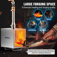 Vevor 312741 Portable Propane Forge 1 Burner Melting Furnace Kit Square 1427℃ Vevor 312741 Portable Propane Forge 1 Burner Melting Furnace Kit Square 1427℃