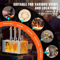 Vevor 312740 Portable Propane Forge 3 Burner Melting Furnace Kit Square 1427℃ Vevor 312740 Portable Propane Forge 3 Burner Melting Furnace Kit Square 1427℃