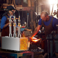 Vevor 312740 Portable Propane Forge 3 Burner Melting Furnace Kit Square 1427℃ Vevor 312740 Portable Propane Forge 3 Burner Melting Furnace Kit Square 1427℃