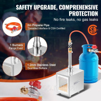 Vevor 312741 Portable Propane Forge 1 Burner Melting Furnace Kit Square 1427℃ Vevor 312741 Portable Propane Forge 1 Burner Melting Furnace Kit Square 1427℃