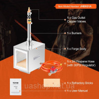 Vevor 312741 Portable Propane Forge 1 Burner Melting Furnace Kit Square 1427℃ Vevor 312741 Portable Propane Forge 1 Burner Melting Furnace Kit Square 1427℃