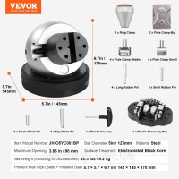 Vevor 312743 Інструмент для гравіювання з 34 кріпильними деталями, 5-дюймовими блочними лещатами в комплекті, гравірувальними