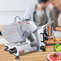 Vevor 312269 Комерційна м'ясорубка 240 Вт, електрична харчова ломтерізка з лезом з вуглецевої сталі 25,4 см, регульованою товщиною Vevor 312269 Комерційна м'ясорубка 240 Вт, електрична харчова ломтерізка з лезом з вуглецевої сталі 25,4 см, регульованою товщиною