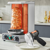 Vevor 312279 Шашличниця Kebab Slicer 80 Вт, Акумуляторний електричний ніж для гіроскопів, Ніж для турецької шаурми з регульованою