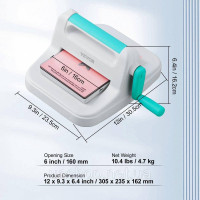 Vevor 312787 Ручна машина для діркопробивання та тиснення 160 мм unsthandwerk Скрапбукінг