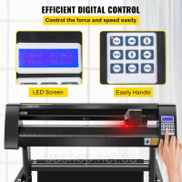 Vevor 312799 Вініловий різак Vinyl Cutter Max. Подача паперу 720 мм, зусилля різання вінілового плоттера 500 г, плоттерний різак з