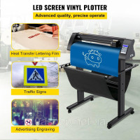 Vevor 312799 Вініловий різак Vinyl Cutter Max. Подача паперу 720 мм, зусилля різання вінілового плоттера 500 г, плоттерний різак з