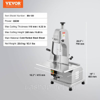 Vevor 312310 Стрічкова пилка для м'яса Пила для кісток 650 Вт Машина для різання кісток настільний пристрій Vevor 312310 Стрічкова пилка для м'яса Пила для кісток 650 Вт Машина для різання кісток настільний пристрій
