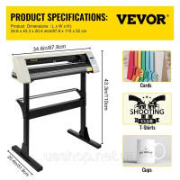 Vevor 312803 720 мм різак для вінілу 28 дюймовий різак для вінілу машина для різання вінілу білий різак для вінілу 630 мм ширина Vevor 312803 720 мм різак для вінілу 28 дюймовий різак для вінілу машина для різання вінілу білий різак для вінілу 630 мм ширина