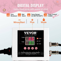 Vevor 312833 Футболки Heat Press Transfer Press 38x38cm, розтяжні, рожеві Vevor 312833 Футболки Heat Press Transfer Press 38x38cm, розтяжні, рожеві