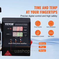 Vevor 312839 Термопрес 38 x 38 см, термопрес 220 В, термопрес 1500 Вт, текстильний прес 14 x 7,6 см, прес для сорочок макс. 250 Vevor 312839 Термопрес 38 x 38 см, термопрес 220 В, термопрес 1500 Вт, текстильний прес 14 x 7,6 см, прес для сорочок макс. 250