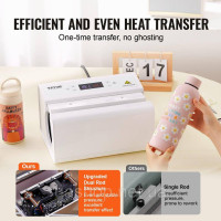 Vevor 312856 Automatic Tumbler Heat Press Sublimation Mug 325-887 мл білий Vevor 312856 Automatic Tumbler Heat Press Sublimation Mug 325-887 мл білий