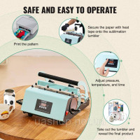 Vevor 312871 Heat Press Mug Heat Press 887ml Sublimation Mug DIY Green Vevor 312871 Heat Press Mug Heat Press 887ml Sublimation Mug DIY Green