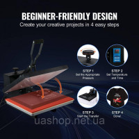 Vevor 312875 Heat Press 406x510mm Sublimation Printer Transfer DIY T-Shirt Black Vevor 312875 Heat Press 406x510mm Sublimation Printer Transfer DIY T-Shirt Black