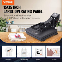 Vevor 312877 Термопрес 38x38 см Сублімаційний принтер для перенесення друку на футболку своїми руками