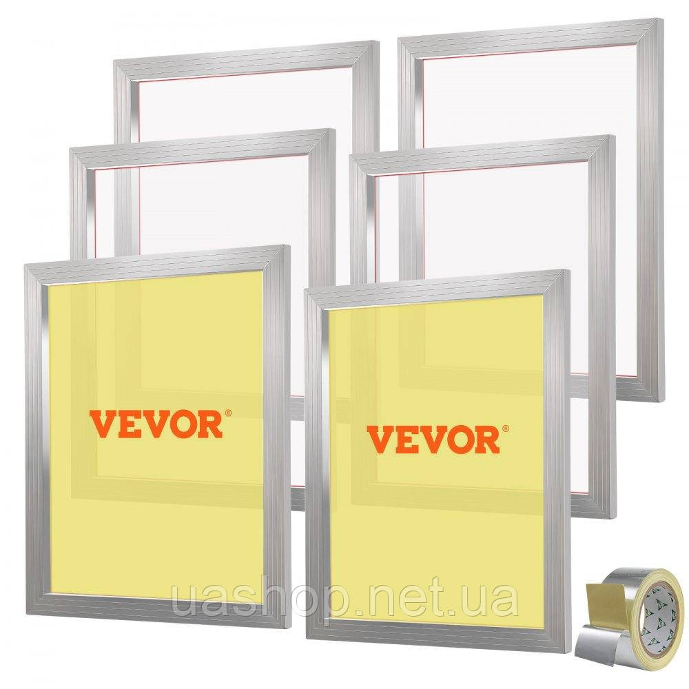 Vevor 312902 Трафаретний друк Трафаретний друкарський верстат 50,8x61 см 305 меш 6 трафаретних рам