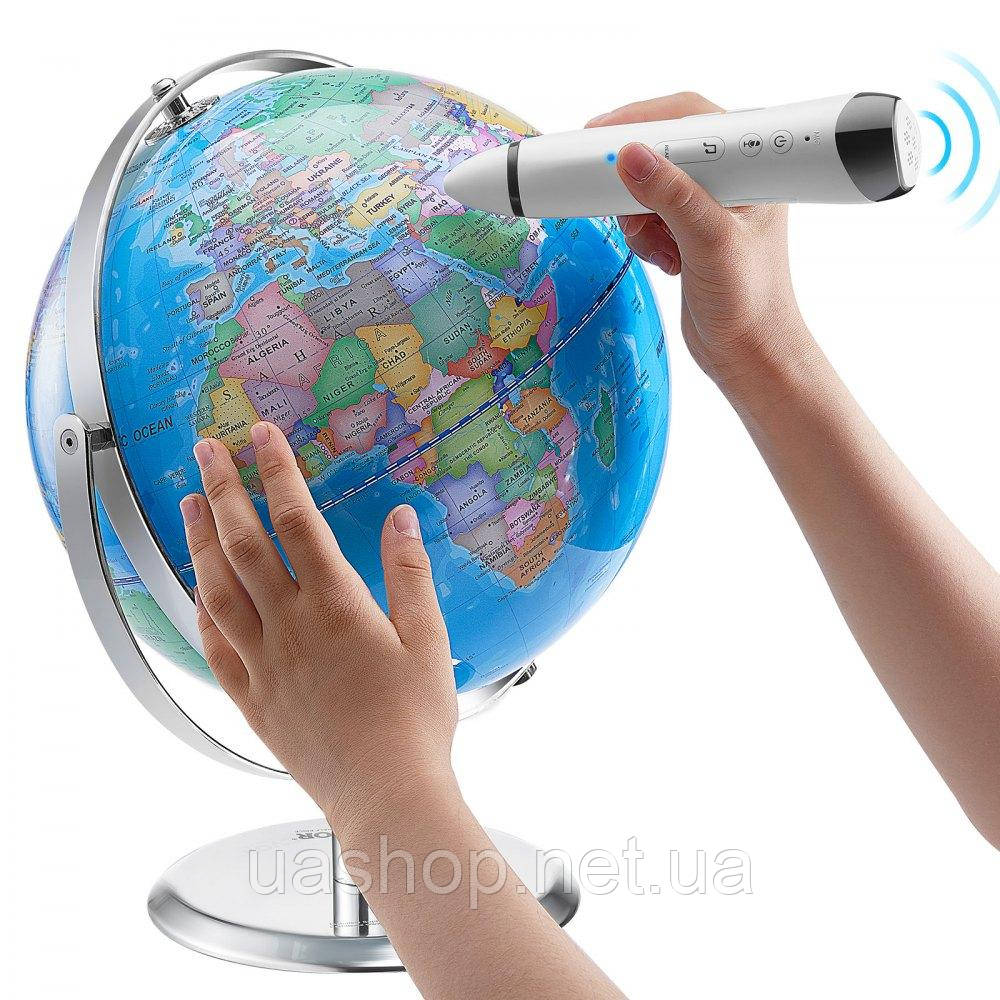 Vevor 313388 Інтерактивний глобус Talking Globe 228,6 мм для дітей Освітній глобус зі смарт-розумною ручкою Світлодіодний нічник