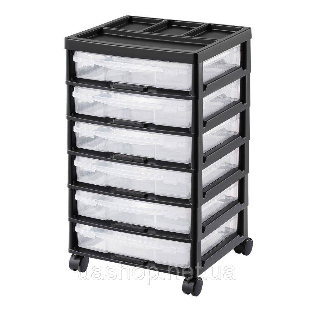 Vevor 312926 Rolling Cart 6 Коробки для зберігання. Прозорий альбом для рукоділля